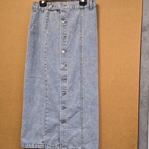 Unbranded Size S Denim Full Length Button Down Skirt